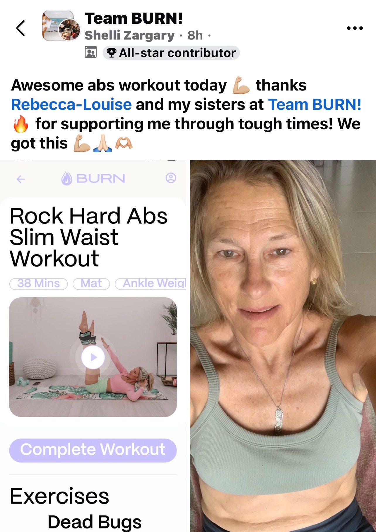 BURN member testimonial
