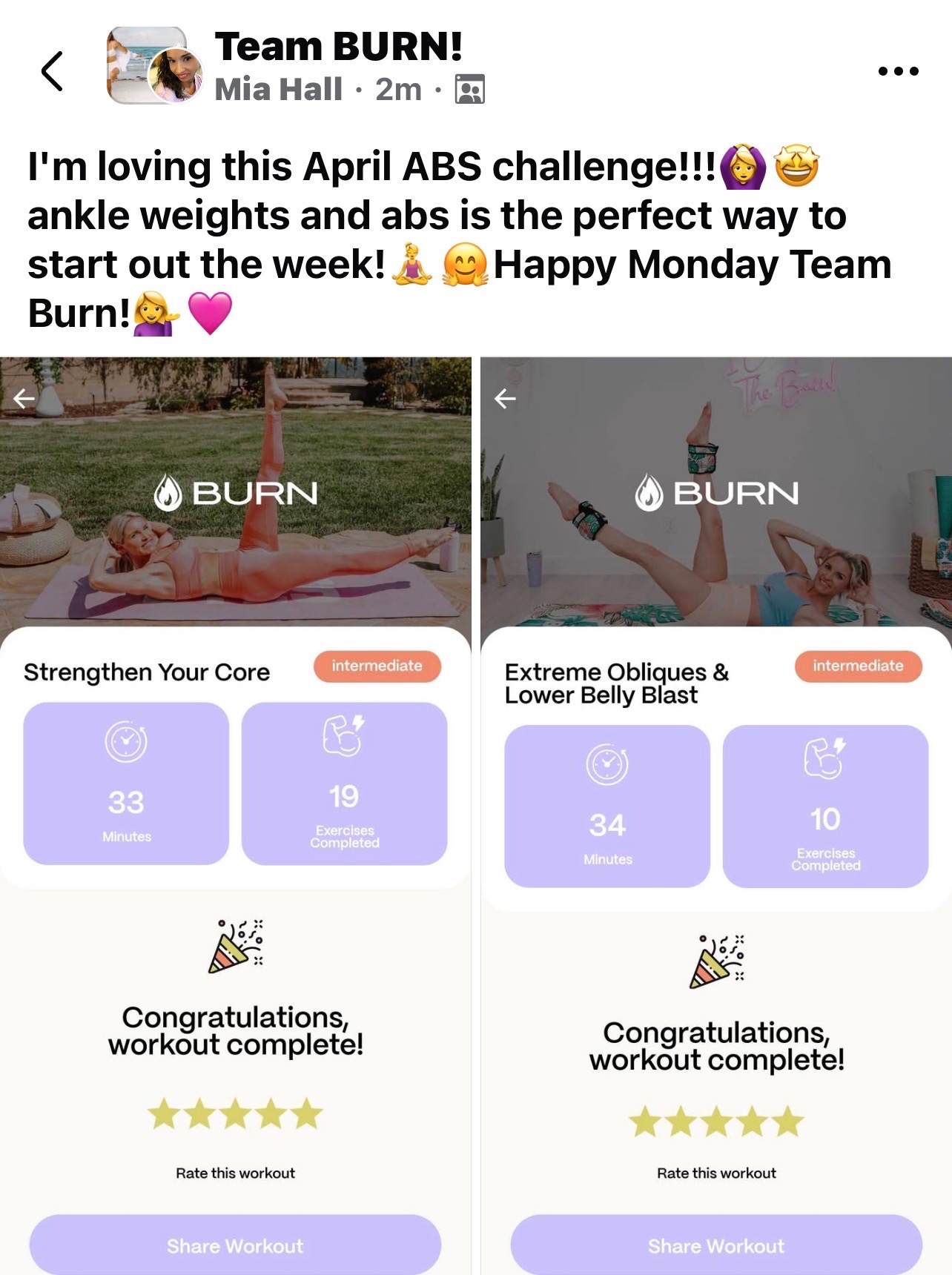 BURN member testimonial